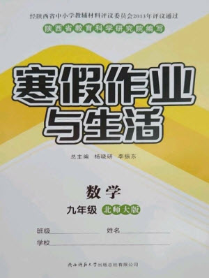 陜西師范大學出版總社2023寒假作業(yè)與生活九年級數(shù)學北師大版參考答案