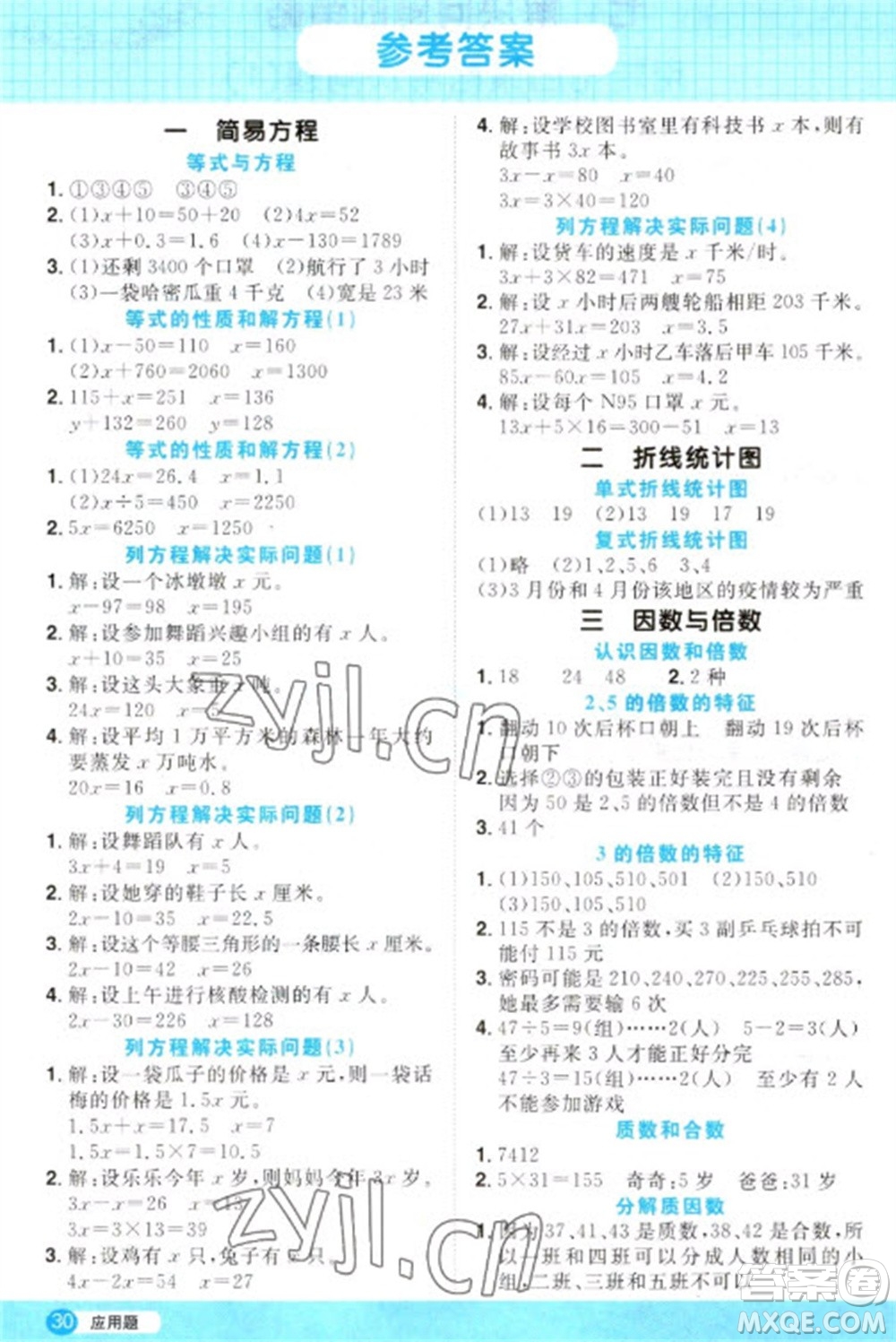 江西教育出版社2023陽(yáng)光同學(xué)計(jì)算小達(dá)人五年級(jí)下冊(cè)數(shù)學(xué)蘇教版參考答案