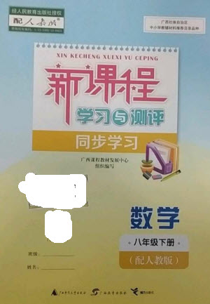 廣西教育出版社2023新課程學(xué)習(xí)與測(cè)評(píng)同步學(xué)習(xí)八年級(jí)下冊(cè)數(shù)學(xué)人教版參考答案