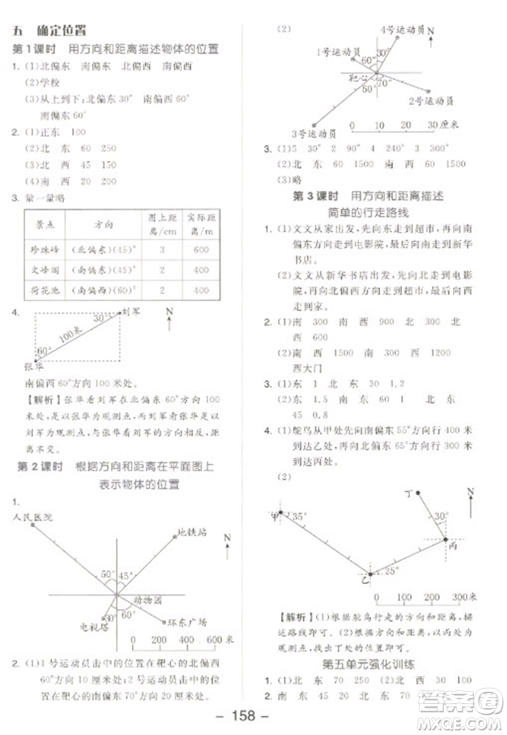 開明出版社2023全品學練考六年級下冊數(shù)學蘇教版參考答案