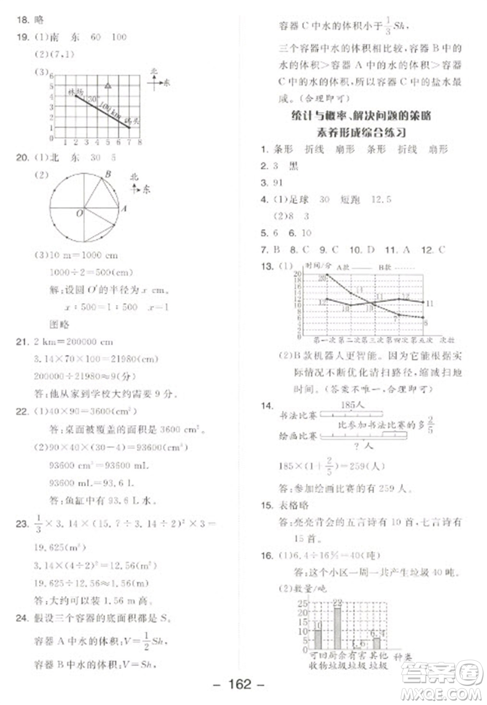 開明出版社2023全品學(xué)練考六年級下冊數(shù)學(xué)北師大版參考答案