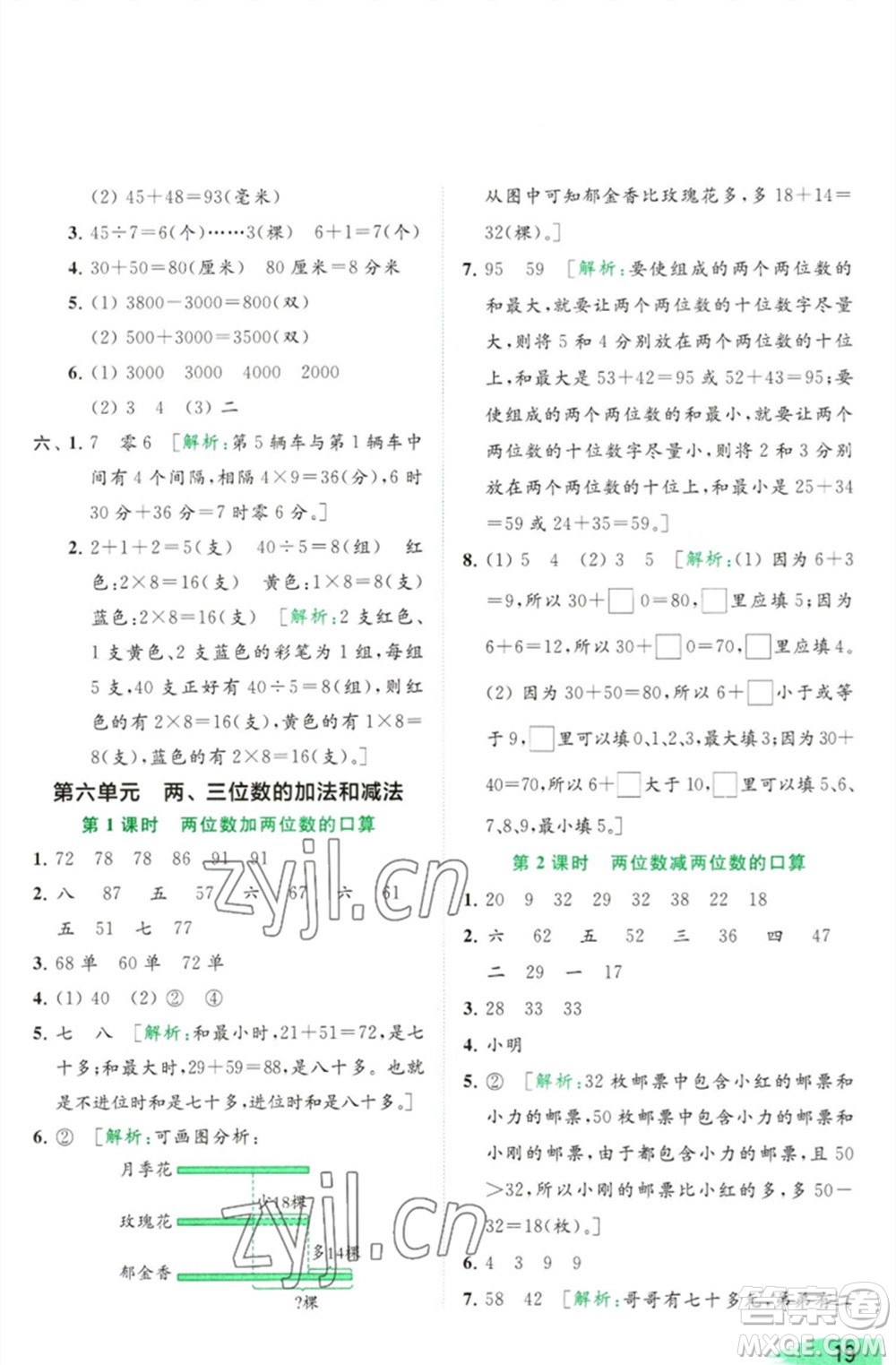 北京教育出版社2023亮點(diǎn)給力提優(yōu)班多維互動(dòng)空間二年級(jí)數(shù)學(xué)下冊(cè)蘇教版參考答案