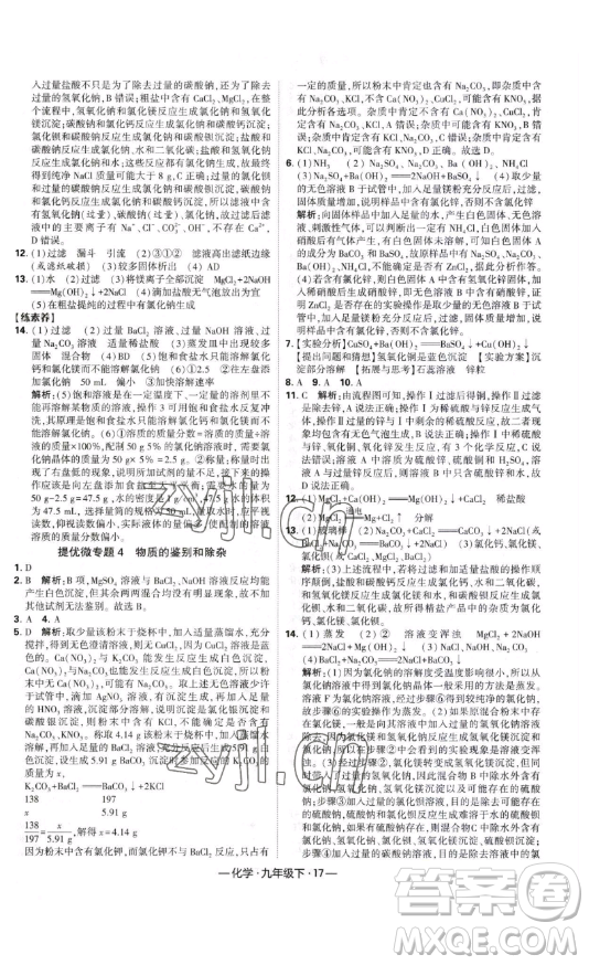 寧夏人民教育出版社2023經(jīng)綸學(xué)典課時(shí)作業(yè)九年級(jí)下冊(cè)化學(xué)人教版答案