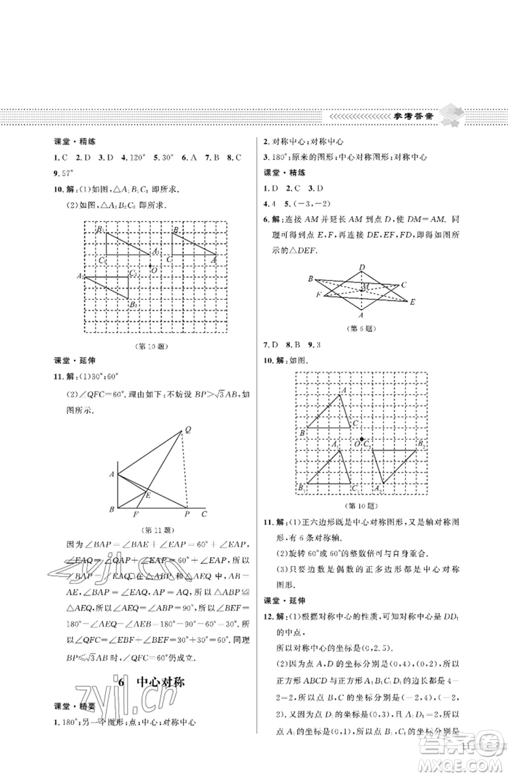 北京師范大學(xué)出版社2023數(shù)學(xué)配套綜合練習(xí)八年級下冊北師大版參考答案