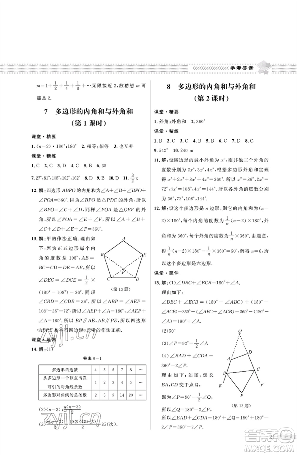 北京師范大學(xué)出版社2023數(shù)學(xué)配套綜合練習(xí)八年級下冊北師大版參考答案