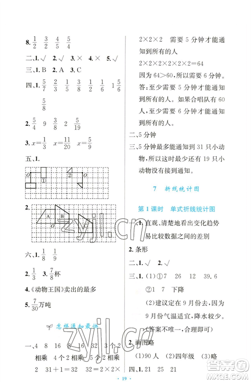 人民教育出版社2023小學(xué)同步測(cè)控優(yōu)化設(shè)計(jì)五年級(jí)數(shù)學(xué)下冊(cè)人教版增強(qiáng)版參考答案