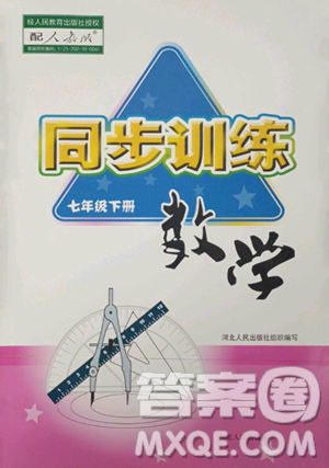 河北人民出版社2023同步訓(xùn)練七年級(jí)數(shù)學(xué)下冊(cè)人教版參考答案