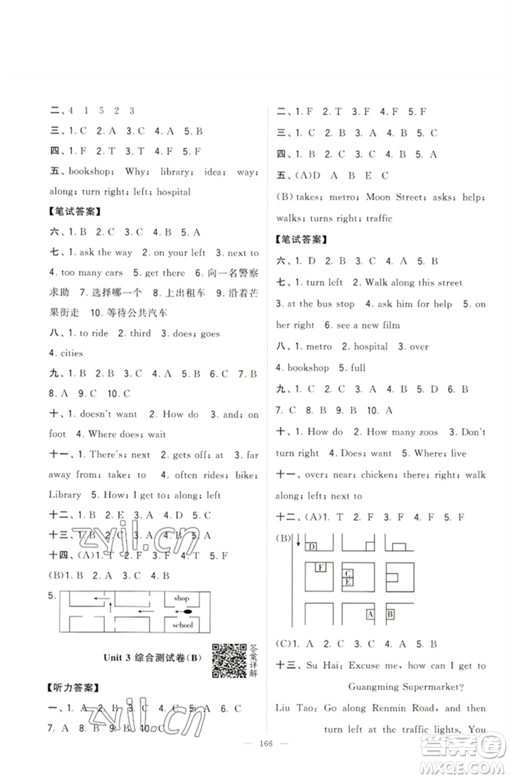 寧夏人民教育出版社2023學(xué)霸提優(yōu)大試卷五年級(jí)英語(yǔ)下冊(cè)江蘇版參考答案