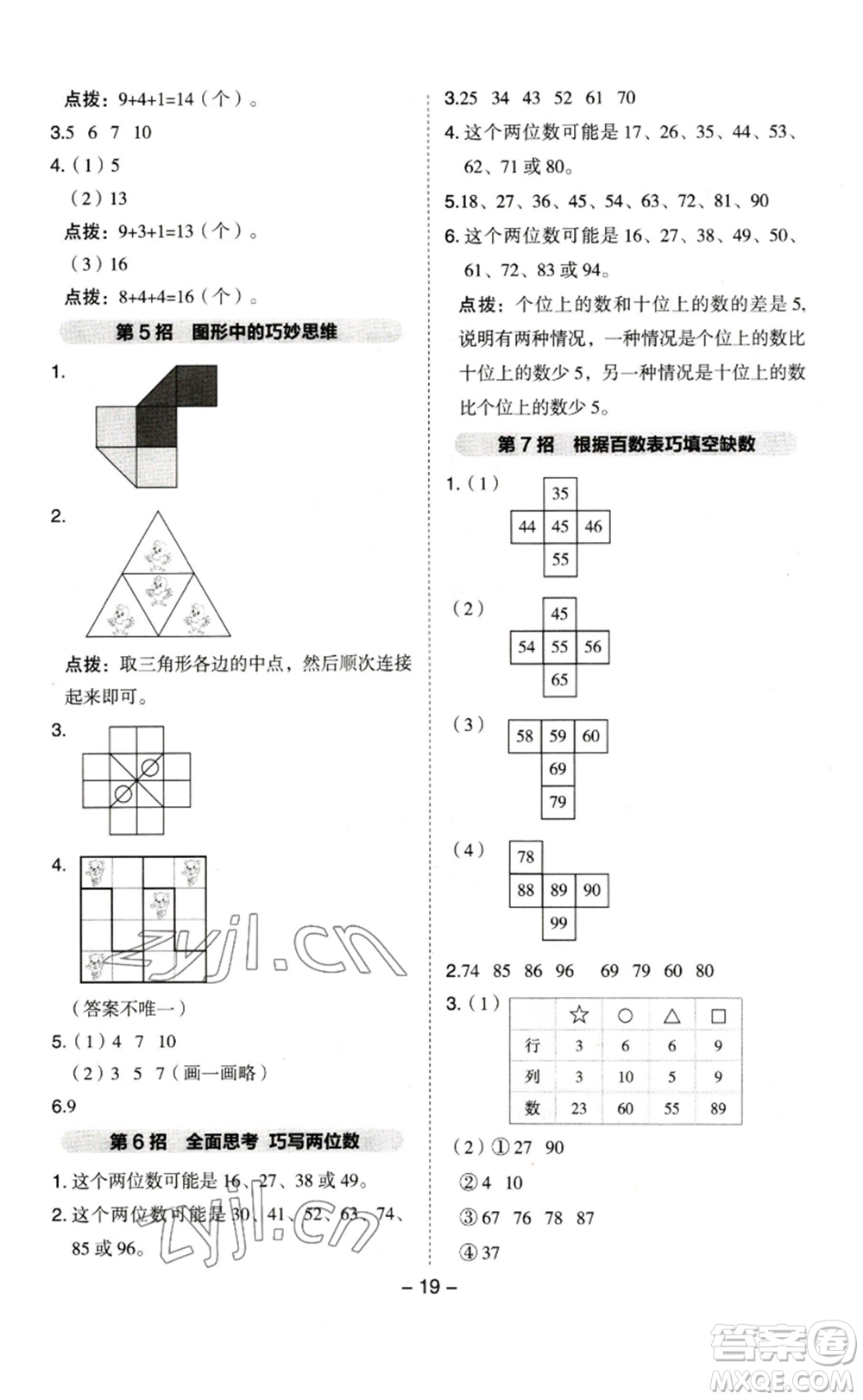 山西教育出版社2023綜合應(yīng)用創(chuàng)新題典中點(diǎn)一年級(jí)數(shù)學(xué)下冊(cè)蘇教版參考答案