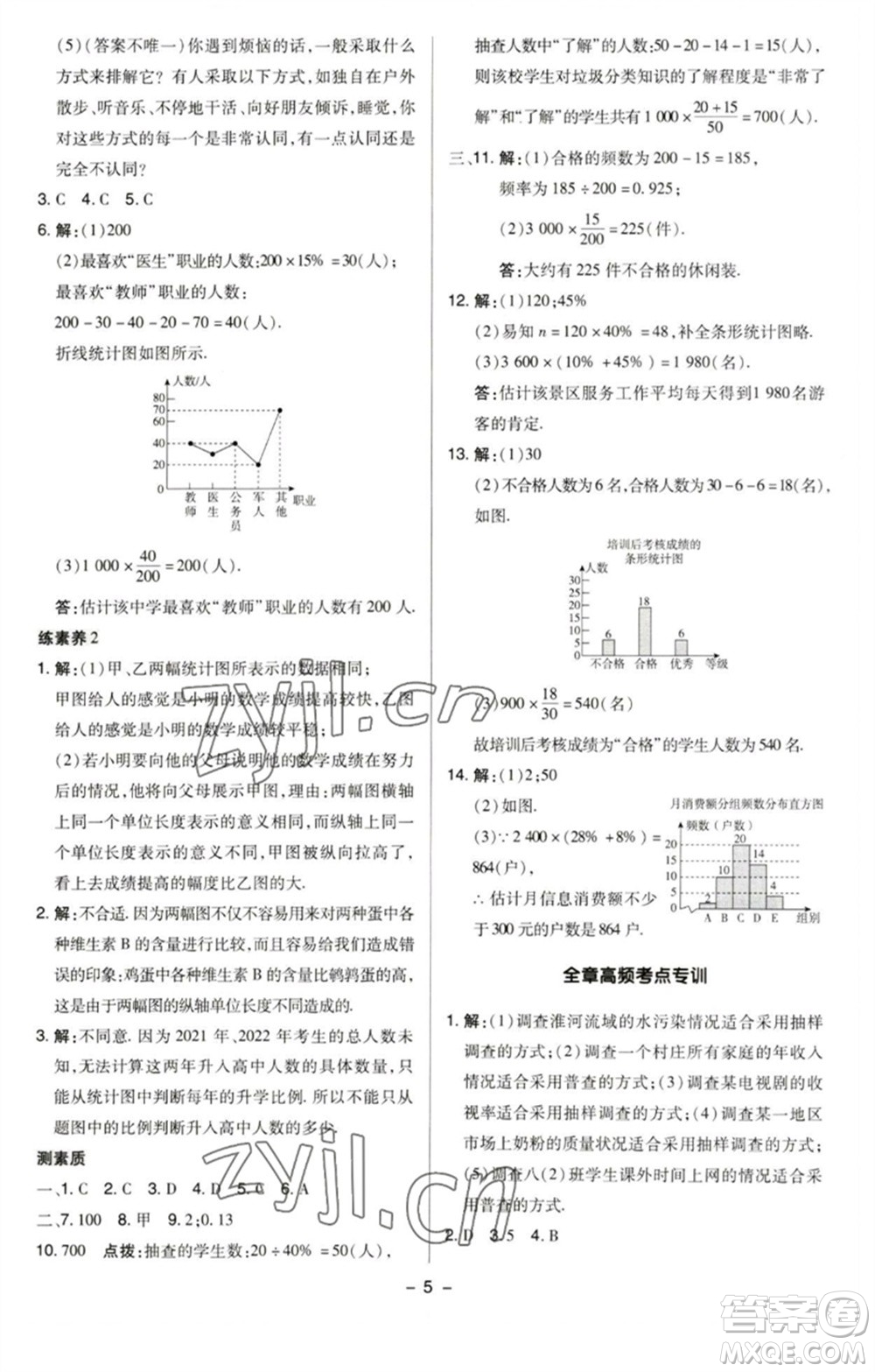 陜西人民教育出版社2023綜合應(yīng)用創(chuàng)新題典中點八年級數(shù)學(xué)下冊蘇科版參考答案