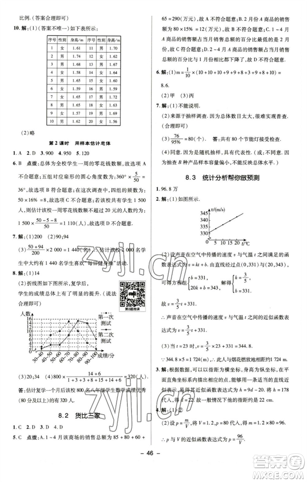 陜西人民教育出版社2023綜合應(yīng)用創(chuàng)新題典中點九年級數(shù)學(xué)下冊蘇科版參考答案