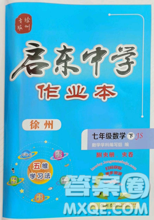 龍門書局2023啟東中學(xué)作業(yè)本七年級下冊數(shù)學(xué)江蘇版徐州專版參考答案