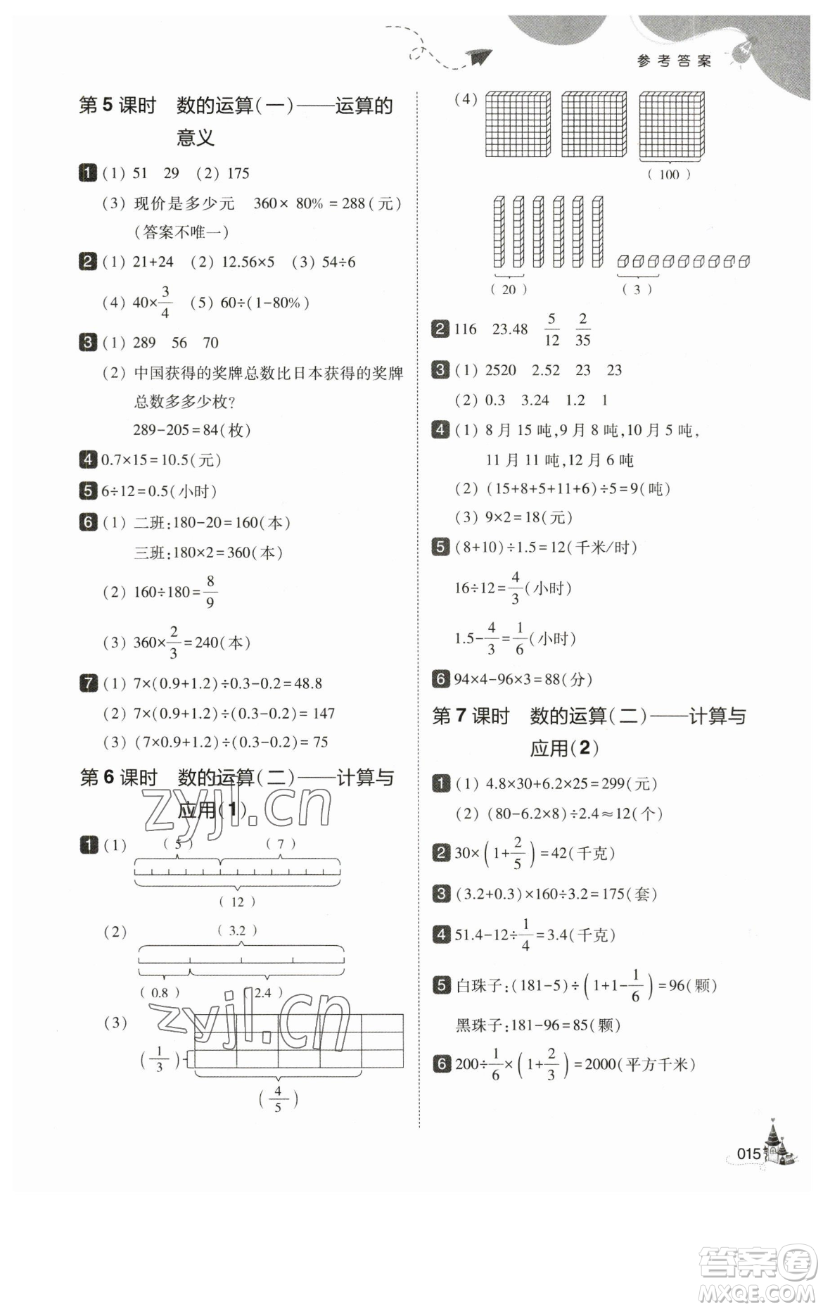 東北師范大學(xué)出版社2023北大綠卡六年級(jí)下冊(cè)數(shù)學(xué)北師大版參考答案