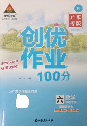 吉林教育出版社2023狀元成才路創(chuàng)優(yōu)作業(yè)100分六年級數(shù)學(xué)下冊人教版廣東專版參考答案