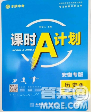 安徽師范大學(xué)出版社2023課時A計劃九年級歷史下冊人教版安徽專版答案