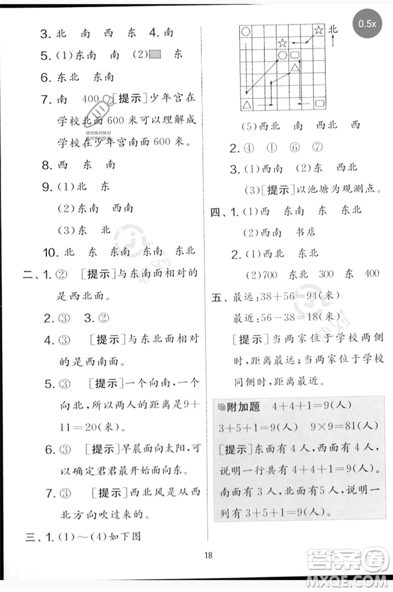 吉林教育出版社2023春實驗班提優(yōu)大考卷二年級數(shù)學(xué)下冊蘇教版參考答案