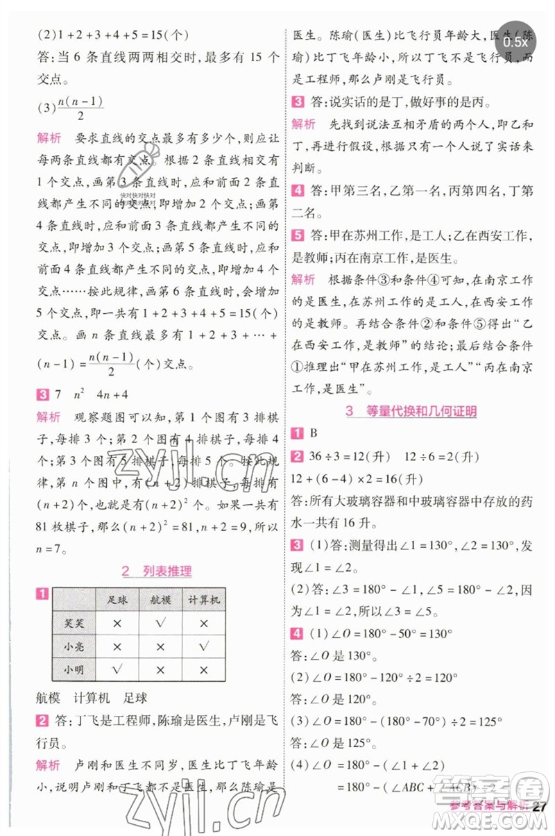 南京師范大學出版社2023一遍過六年級數(shù)學下冊人教版參考答案