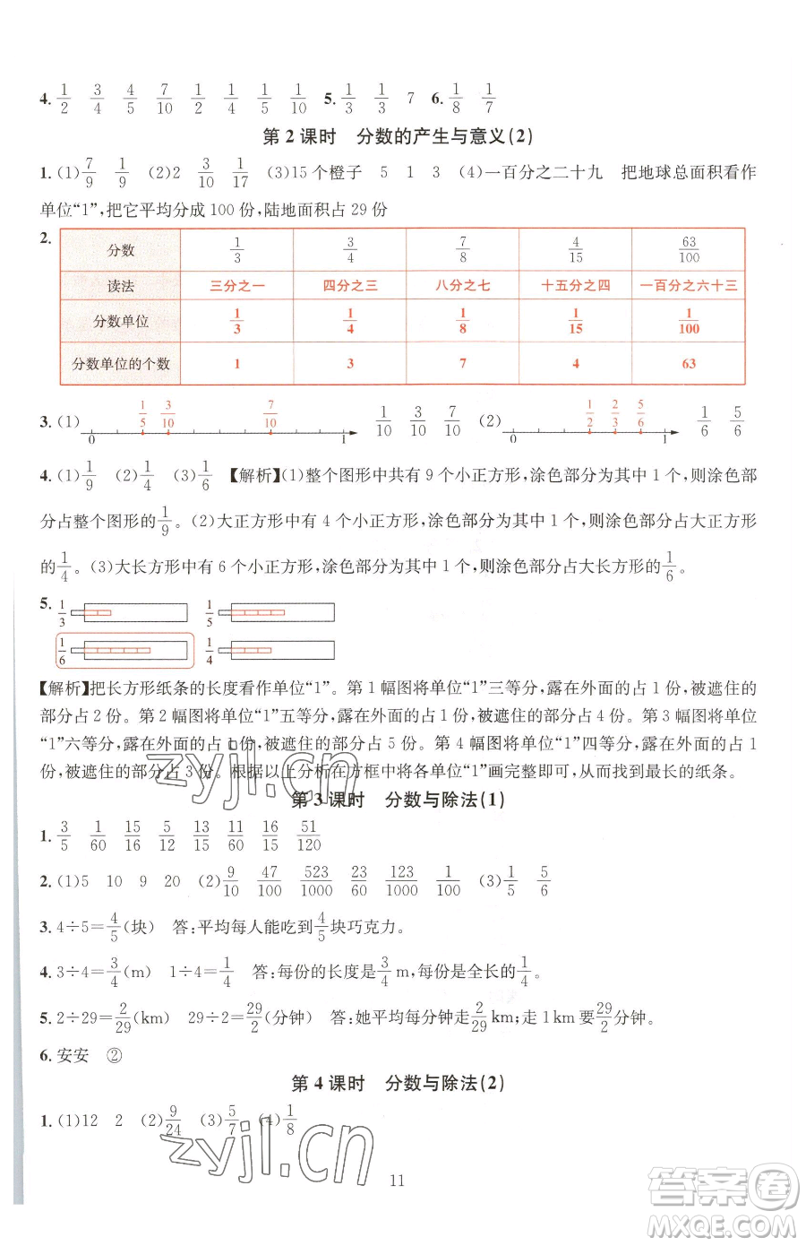 華東師范大學(xué)出版社2023華東師大版一課一練五年級(jí)下冊(cè)數(shù)學(xué)人教版A版參考答案