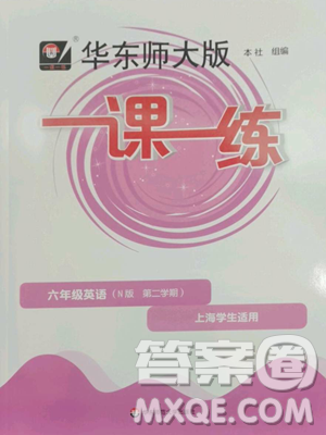 華東師范大學出版社2023華東師大版一課一練六年級下冊英語滬教牛津版參考答案