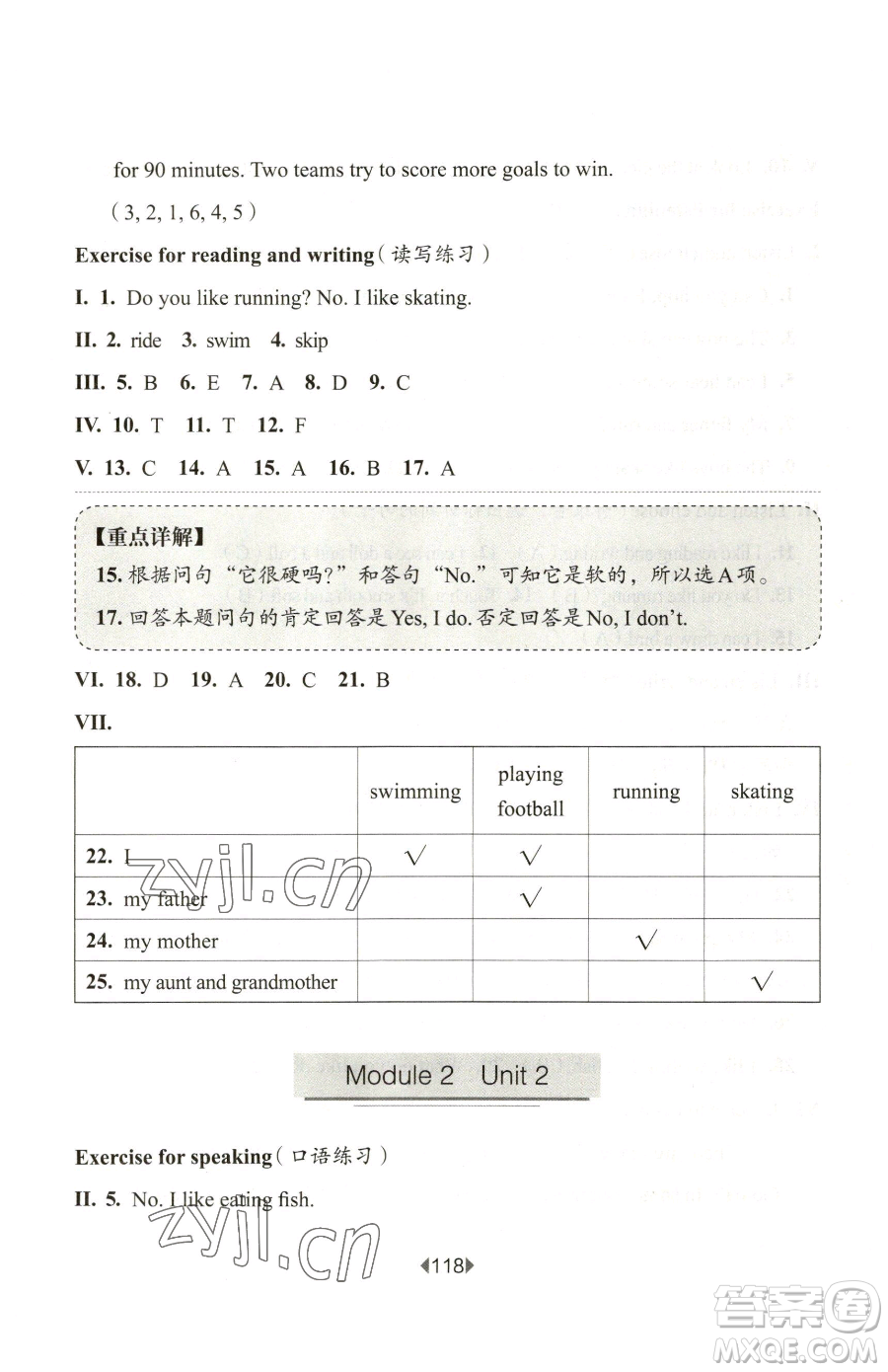 華東師范大學(xué)出版社2023華東師大版一課一練二年級(jí)下冊(cè)英語(yǔ)滬教牛津版五四制參考答案