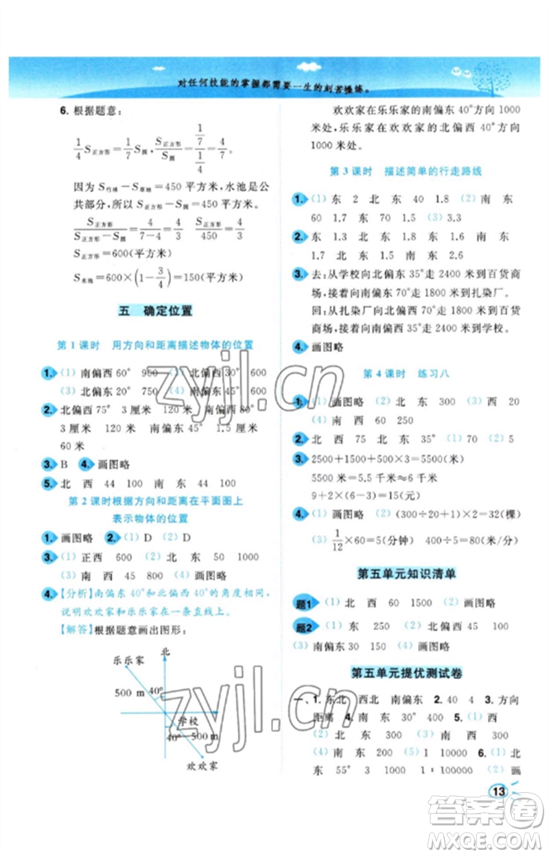 東南大學出版社2023小題狂做培優(yōu)作業(yè)本六年級數(shù)學下冊蘇教版參考答案