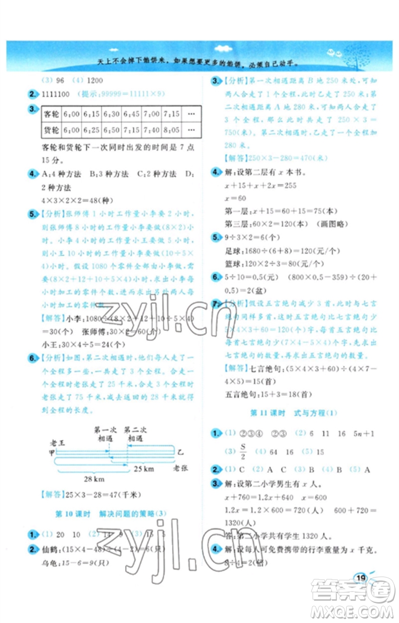 東南大學出版社2023小題狂做培優(yōu)作業(yè)本六年級數(shù)學下冊蘇教版參考答案