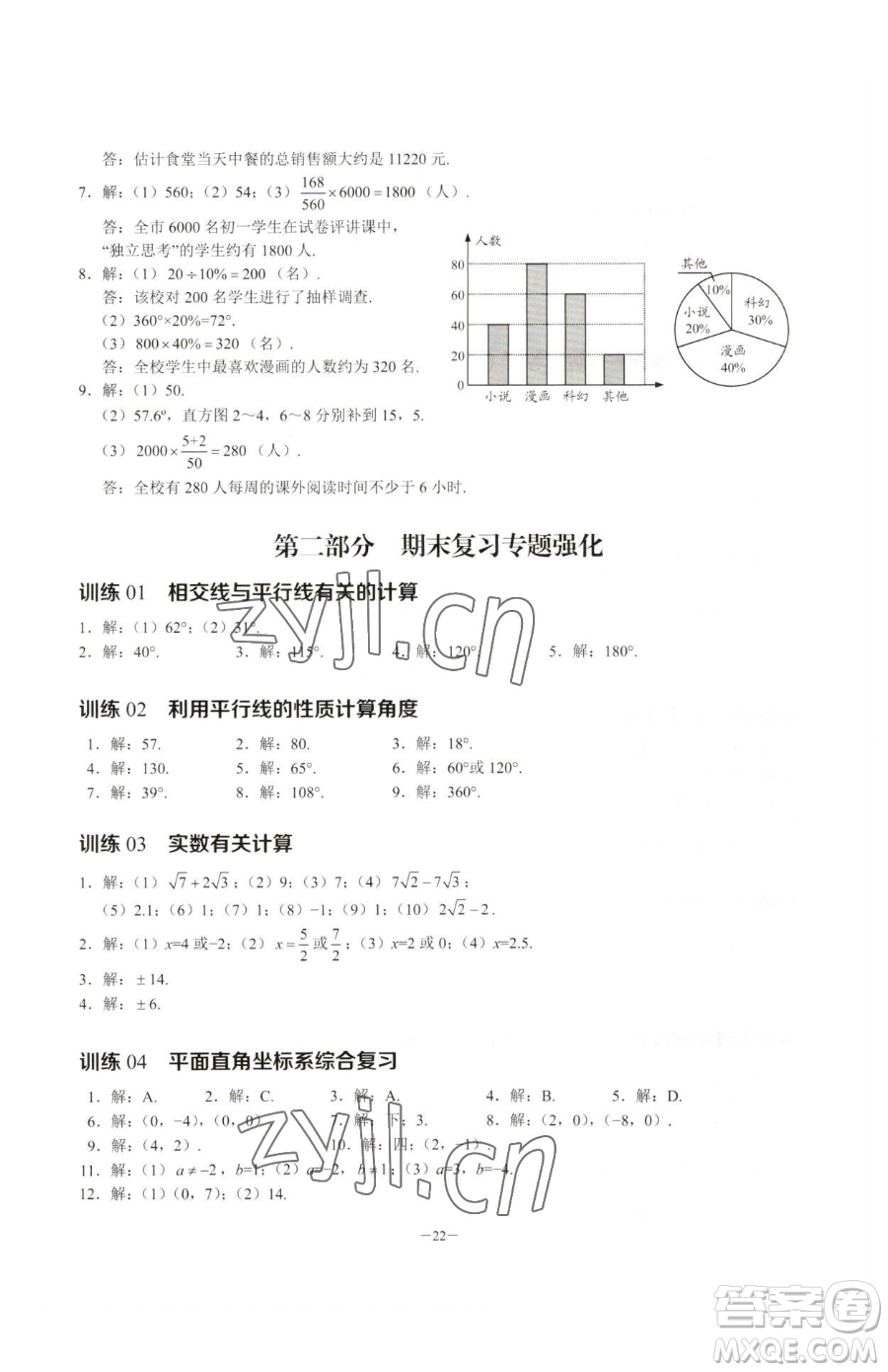 黑龍江美術(shù)出版社2023計(jì)算高手七年級下冊數(shù)學(xué)人教版參考答案