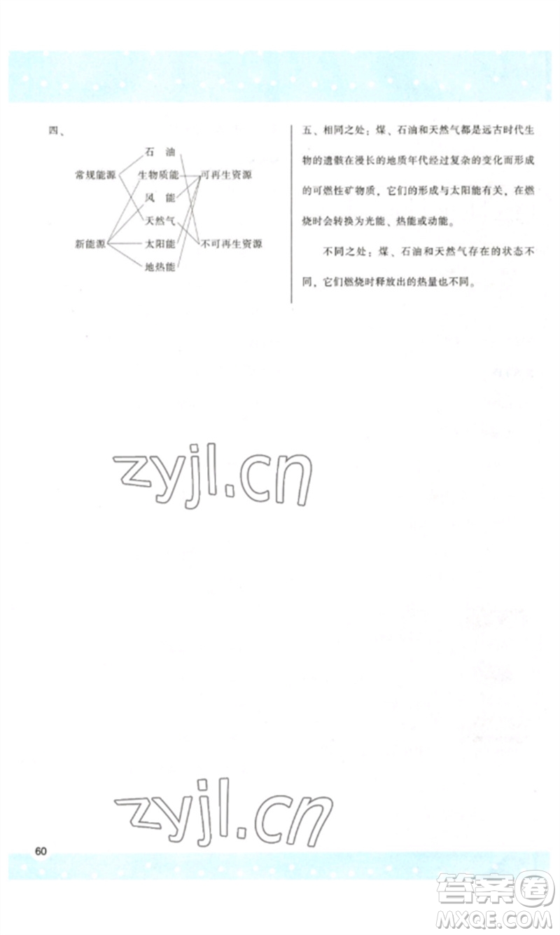 陜西人民教育出版社2023新課程學(xué)習(xí)與評(píng)價(jià)六年級(jí)科學(xué)下冊(cè)蘇教版參考答案