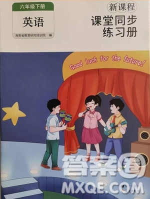 海南出版社2023新課程課堂同步練習冊六年級下冊英語人教版參考答案