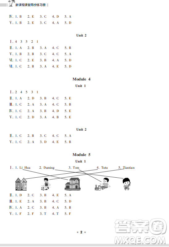 海南出版社2023新課程課堂同步練習(xí)冊三年級下冊英語外研版參考答案