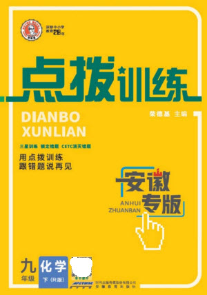 安徽教育出版社2023點撥訓(xùn)練九年級化學(xué)下冊人教版安徽專版參考答案