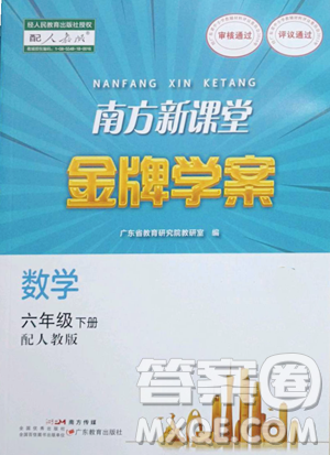 廣東教育出版社2023南方新課堂金牌學案六年級下冊數(shù)學人教版參考答案