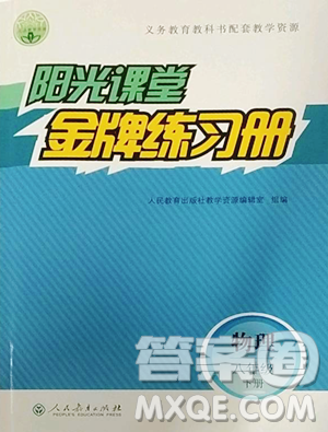 人民教育出版社2023陽光課堂金牌練習冊八年級下冊物理人教版參考答案