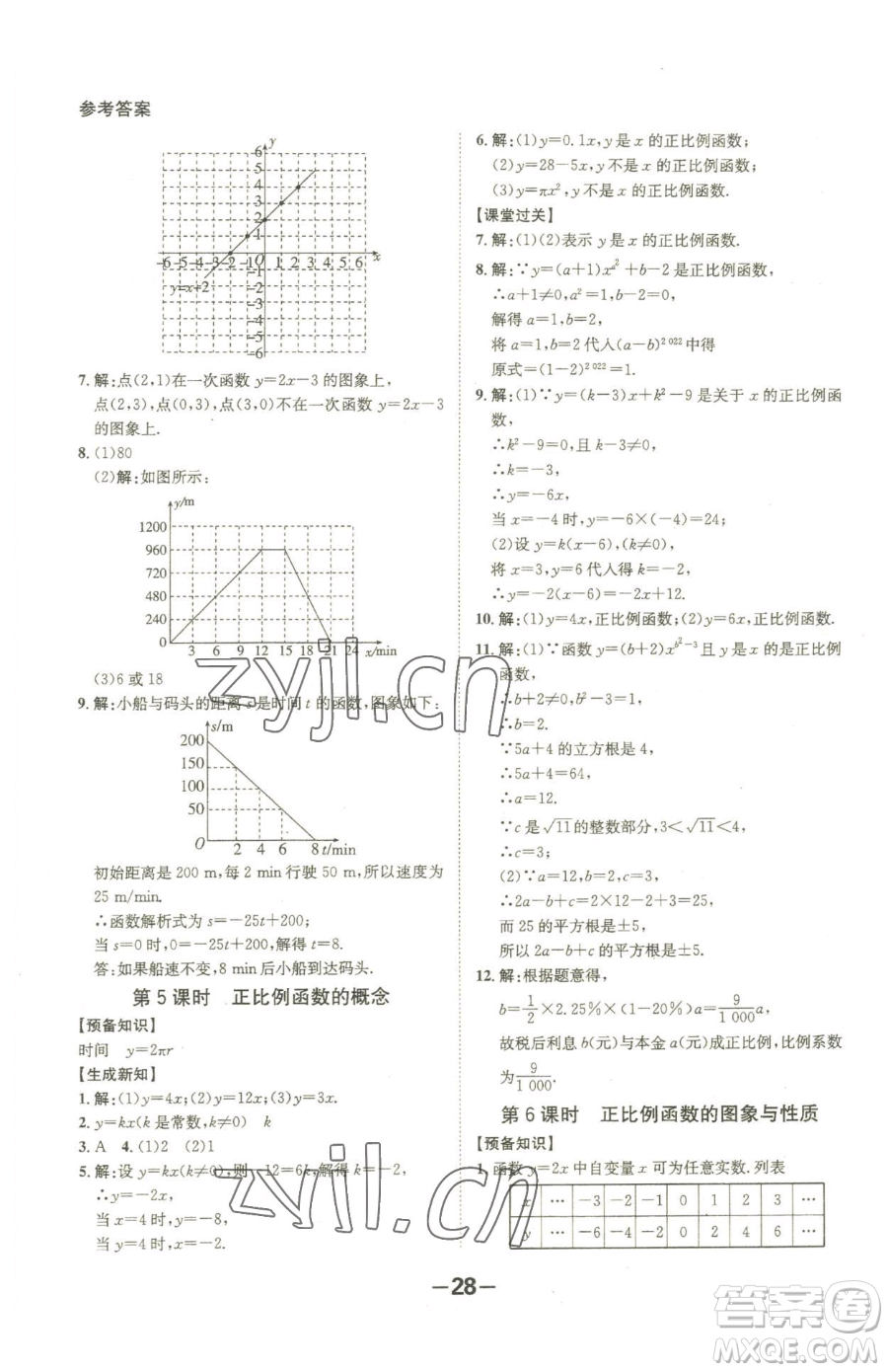 延邊大學(xué)出版社2023全程突破八年級(jí)下冊(cè)數(shù)學(xué)人教版參考答案