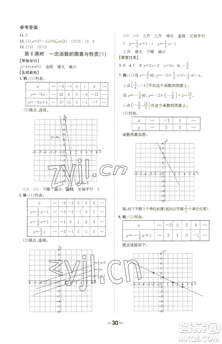 延邊大學(xué)出版社2023全程突破八年級(jí)下冊(cè)數(shù)學(xué)人教版參考答案