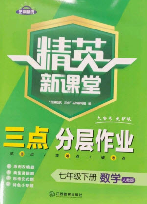 江西教育出版社2023精英新課堂三點(diǎn)分層作業(yè)七年級(jí)數(shù)學(xué)下冊(cè)人教版參考答案