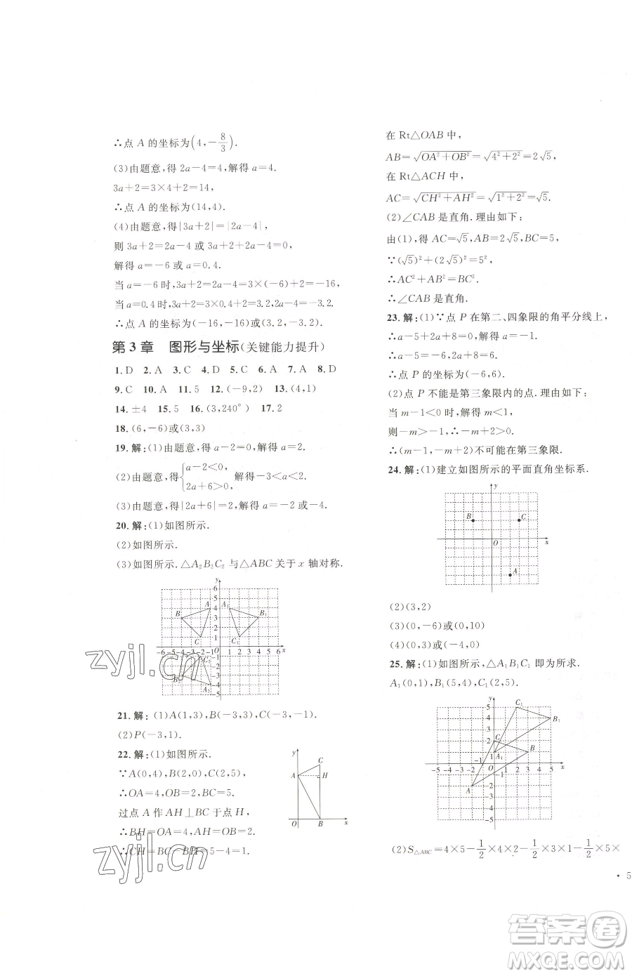 湖南教育出版社2023學(xué)科素養(yǎng)與能力提升八年級(jí)下冊(cè)數(shù)學(xué)湘教版參考答案