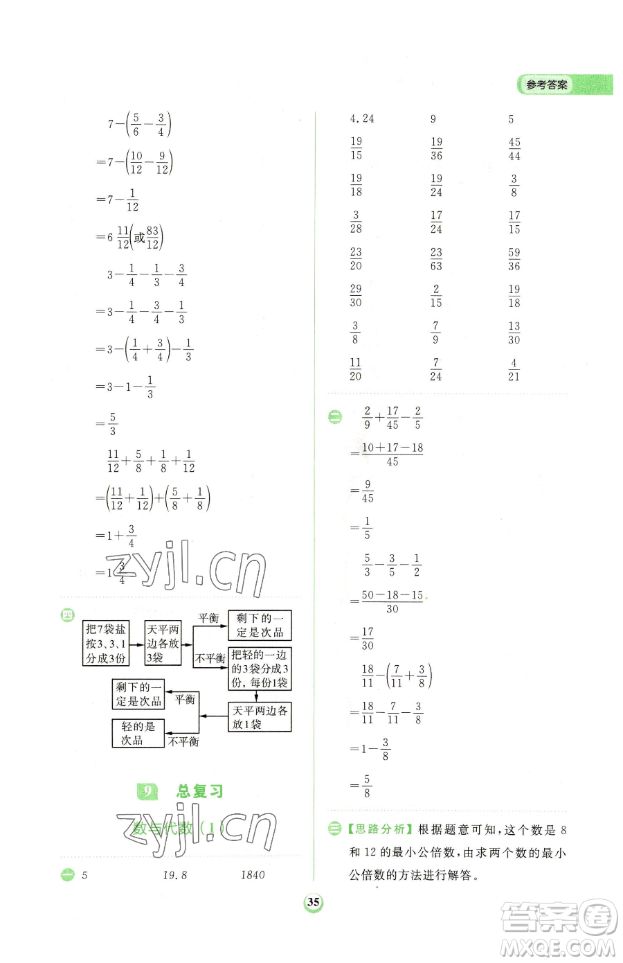 文化發(fā)展出版社2023金牛耳計(jì)算天天練五年級下冊數(shù)學(xué)人教版參考答案