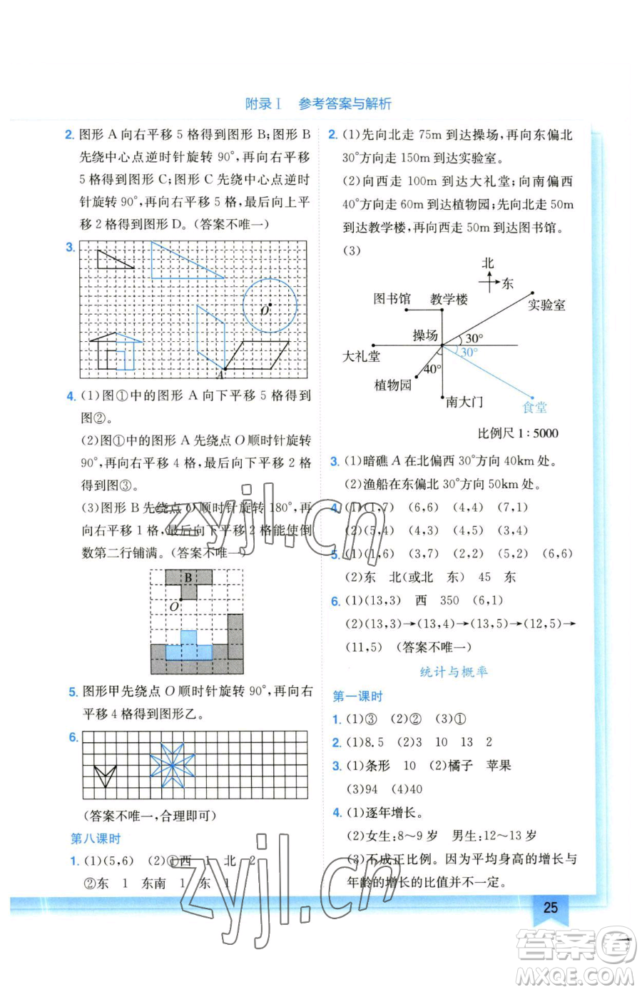 龍門(mén)書(shū)局2023黃岡小狀元作業(yè)本六年級(jí)下冊(cè)數(shù)學(xué)北師大版參考答案