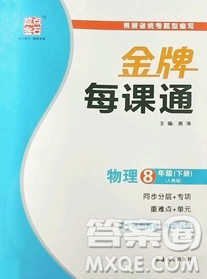 延邊大學出版社2023點石成金金牌每課通八年級下冊物理人教版參考答案