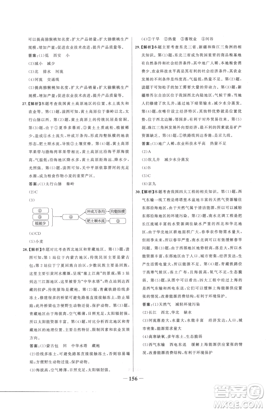 河北少年兒童出版社2023世紀(jì)金榜金榜學(xué)案八年級(jí)下冊(cè)地理人教版參考答案