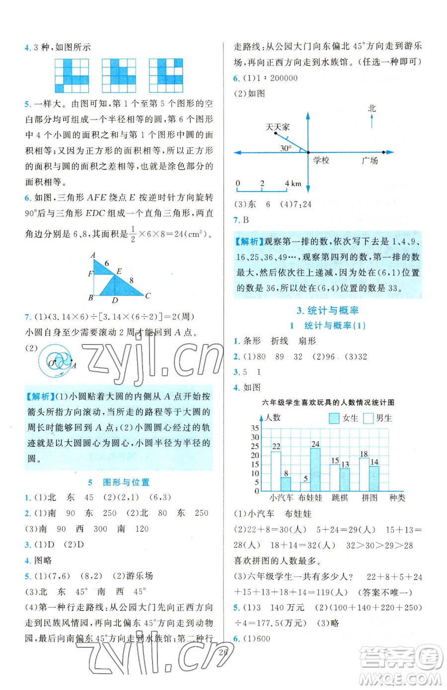 浙江教育出版社2023全優(yōu)方案夯實(shí)與提高六年級(jí)下冊(cè)數(shù)學(xué)人教版參考答案