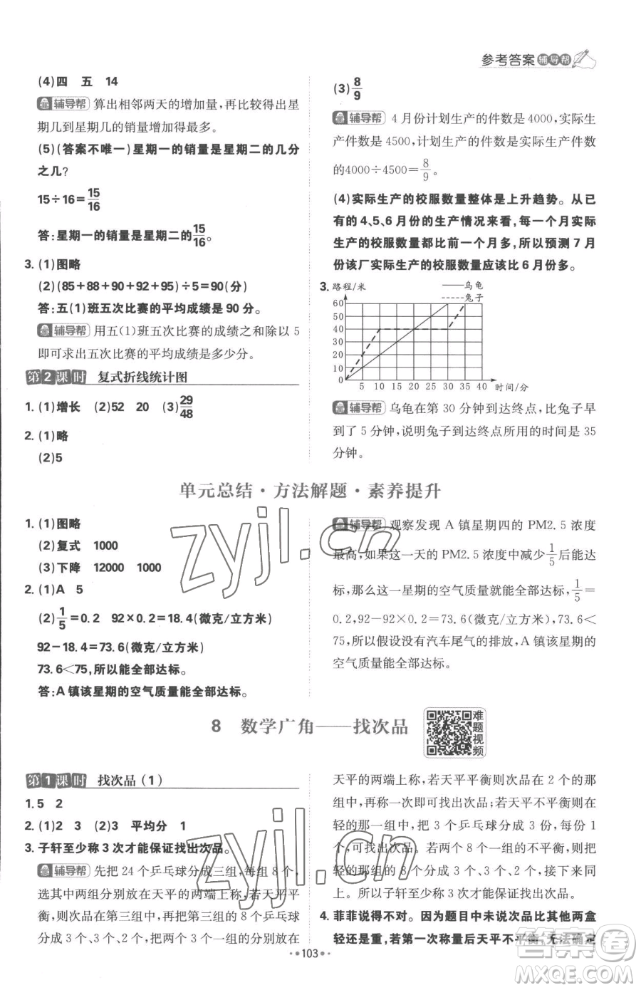 首都師范大學(xué)出版社2023小學(xué)必刷題五年級下冊數(shù)學(xué)人教版參考答案