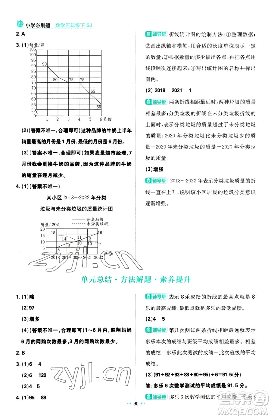 首都師范大學出版社2023小學必刷題五年級下冊數(shù)學蘇教版參考答案