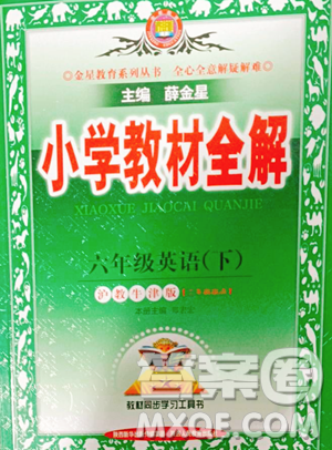 陜西人民教育出版社2023小學(xué)教材全解六年級(jí)下冊(cè)英語滬教牛津版三起參考答案