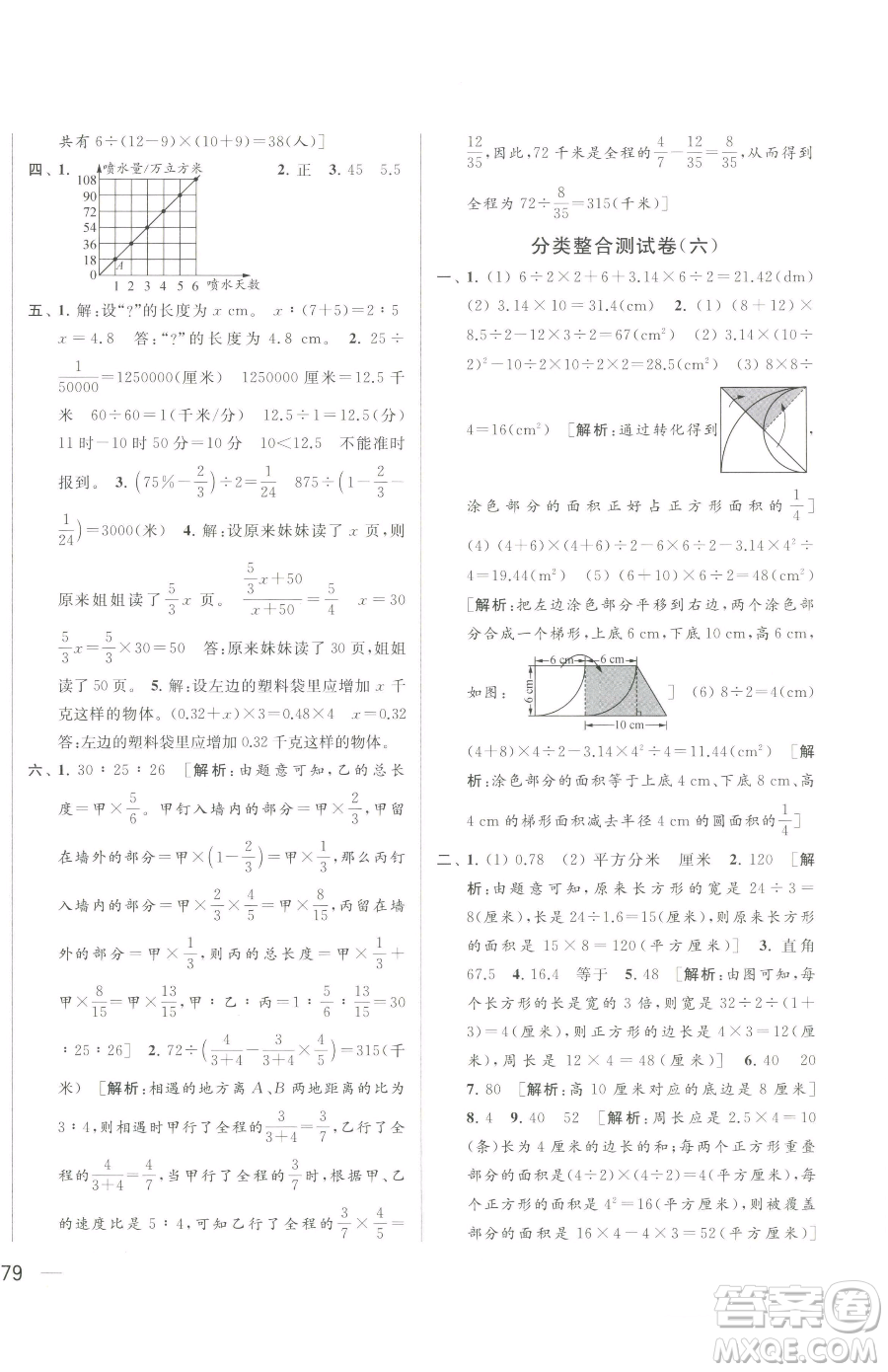 北京教育出版社2023同步跟蹤全程檢測(cè)六年級(jí)下冊(cè)數(shù)學(xué)蘇教版參考答案