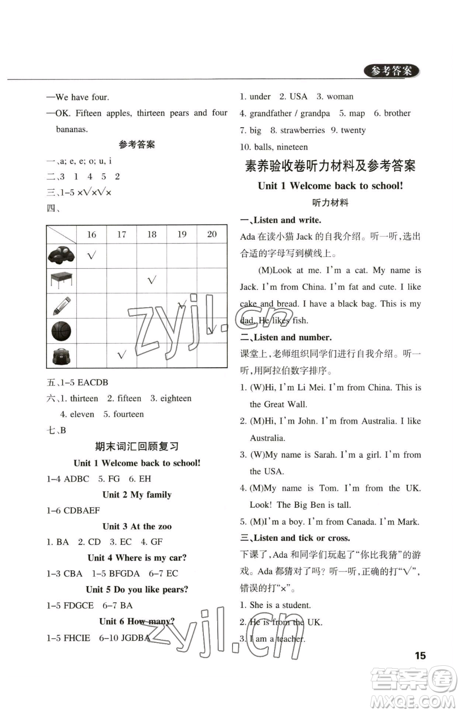 西安出版社2023狀元坊全程突破導練測三年級下冊英語人教版佛山專版參考答案