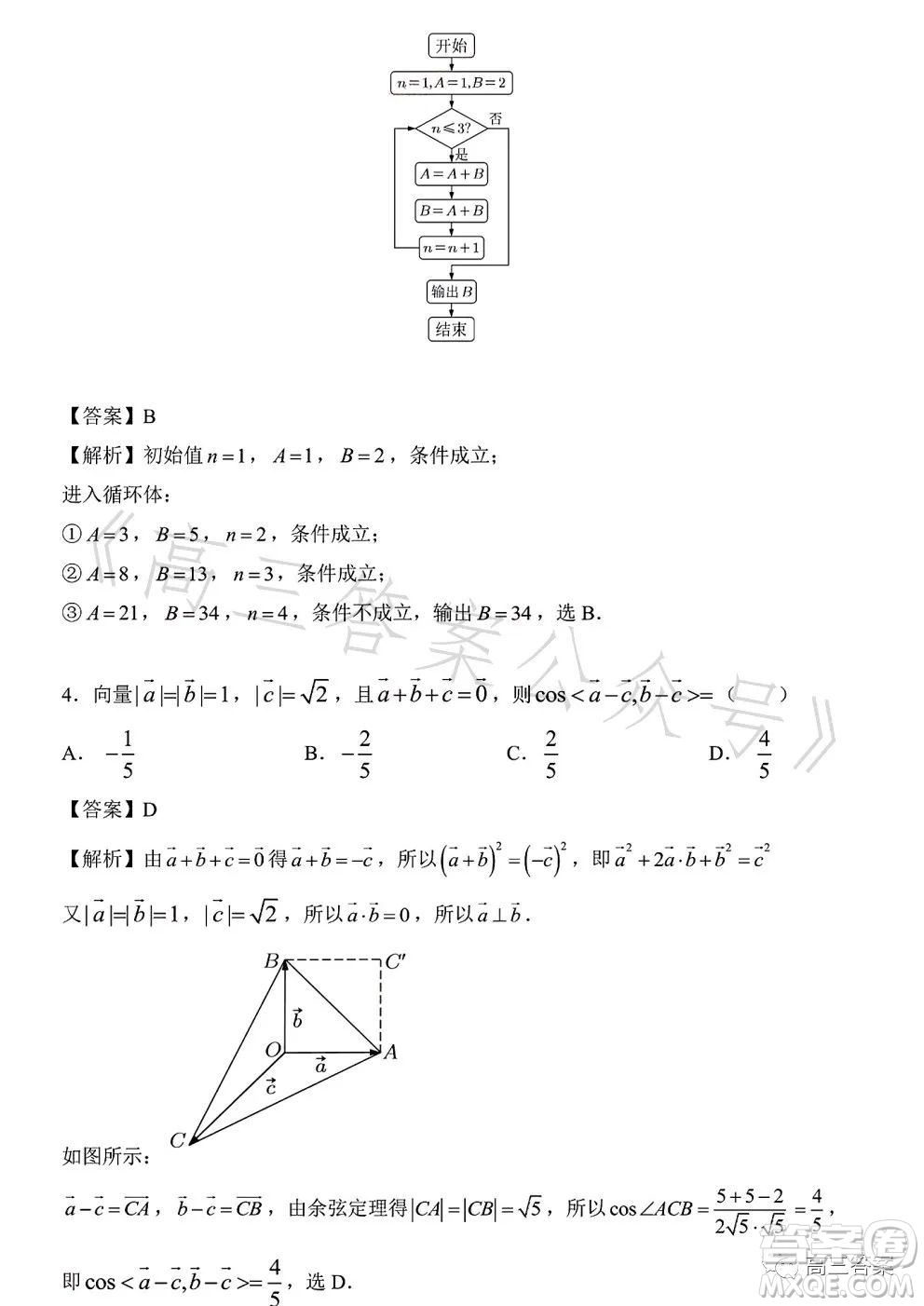 2023年高考新高考全國(guó)卷甲卷數(shù)學(xué)試卷答案