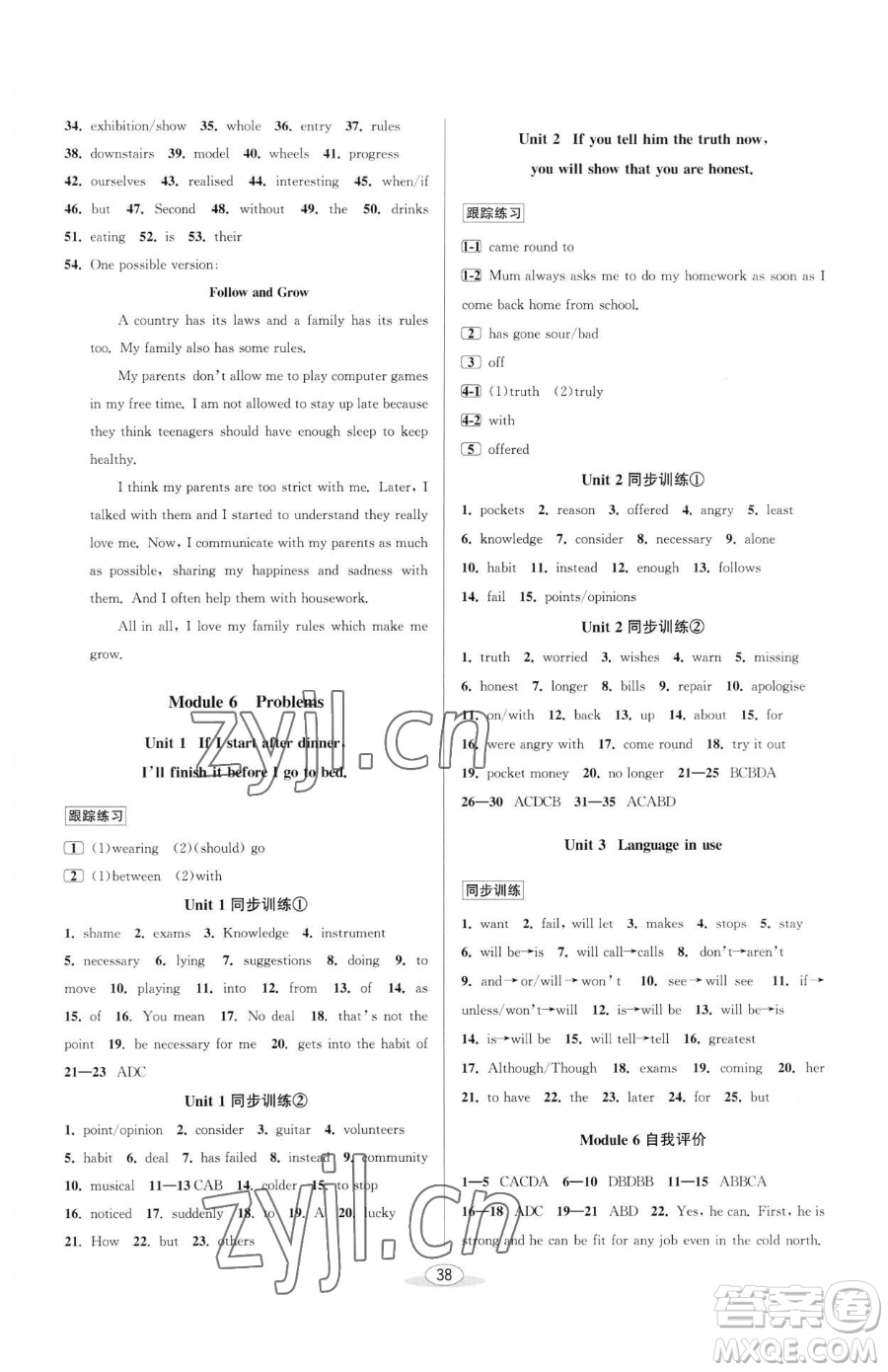 北京教育出版社2023教與學(xué)課程同步講練九年級(jí)全一冊(cè)英語(yǔ)外研版溫州專(zhuān)版參考答案