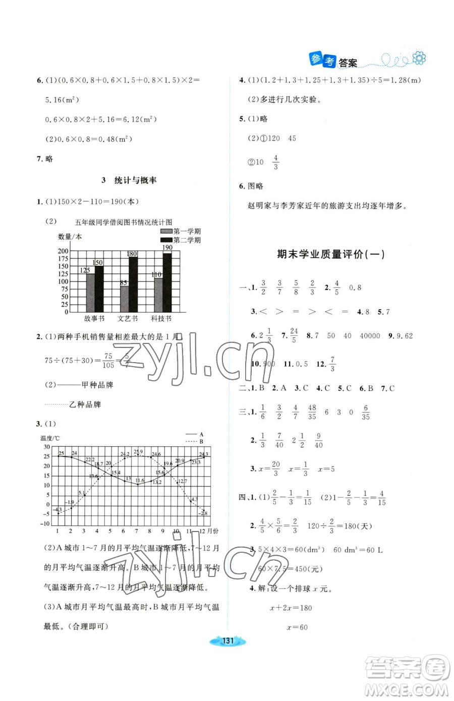 北京師范大學(xué)出版社2023課堂精練五年級(jí)下冊(cè)數(shù)學(xué)北師大版河南專版參考答案